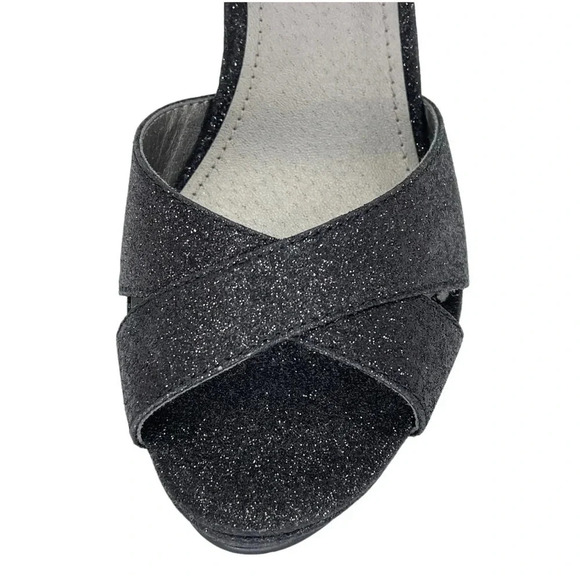 Guess Jordie Black Glitter Metallic Womens Heels Size 7.5M - Picture 6 of 11